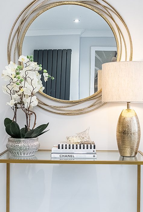 An elegant living space designed by NateBel Interiors