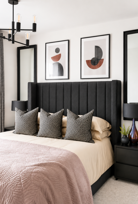 A guest bedroom designed by NateBel Interiors